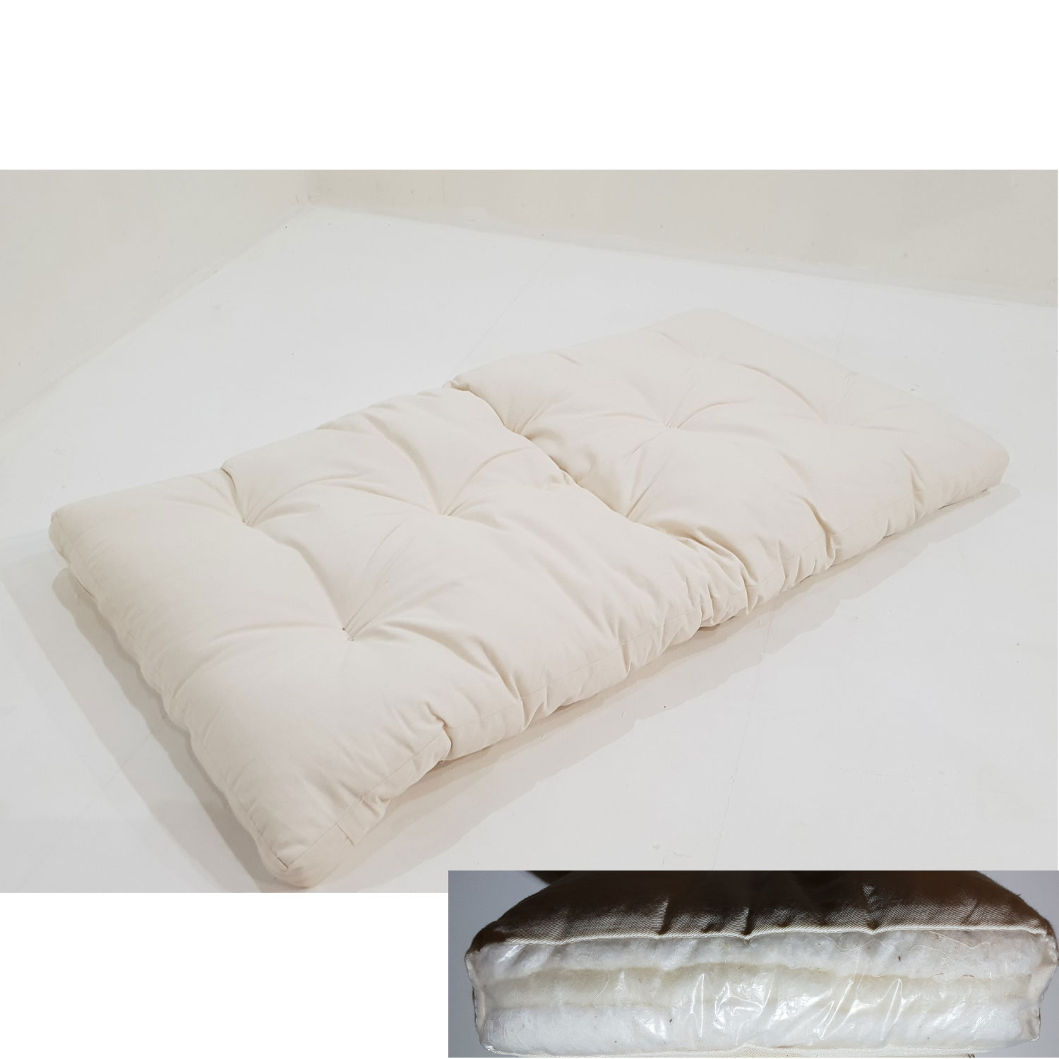 Verdachte multifunctioneel hout Thin Kids Futon Mattress 60 x 120 cm | Sofa Bed Expert